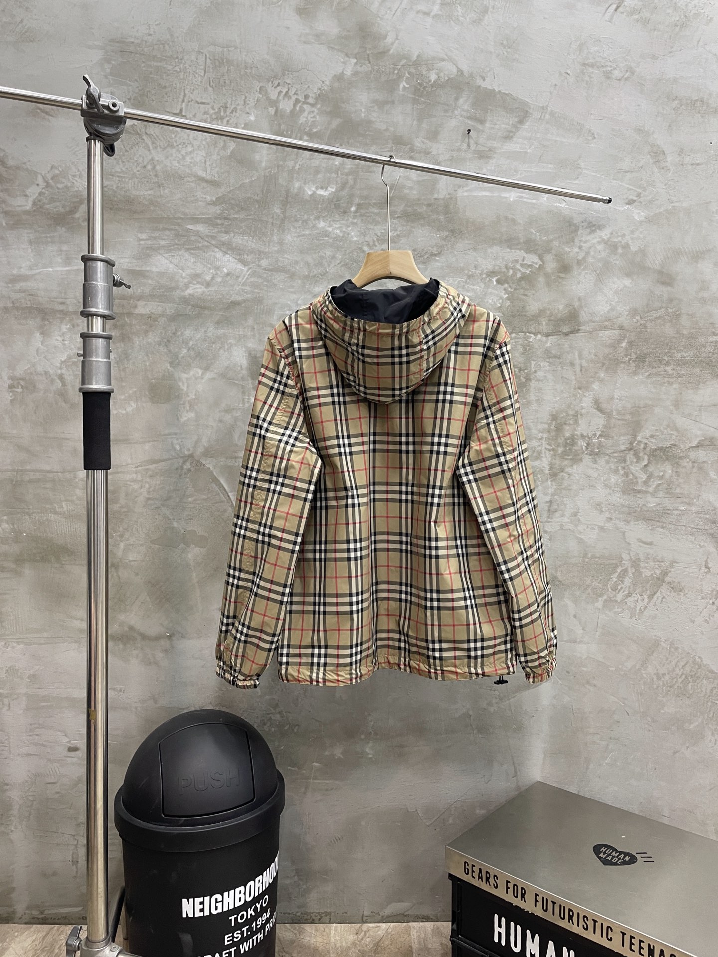 Burberry BBR 버버리 체크 후드 자켓 의류