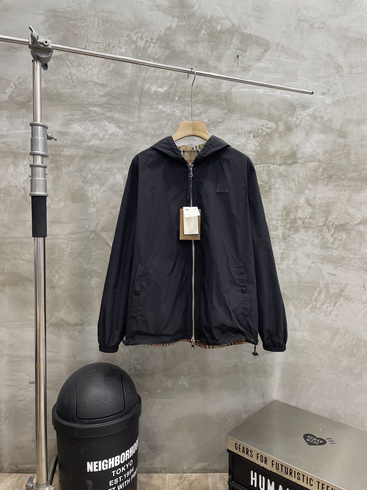 Burberry BBR 버버리 체크 후드 자켓 의류