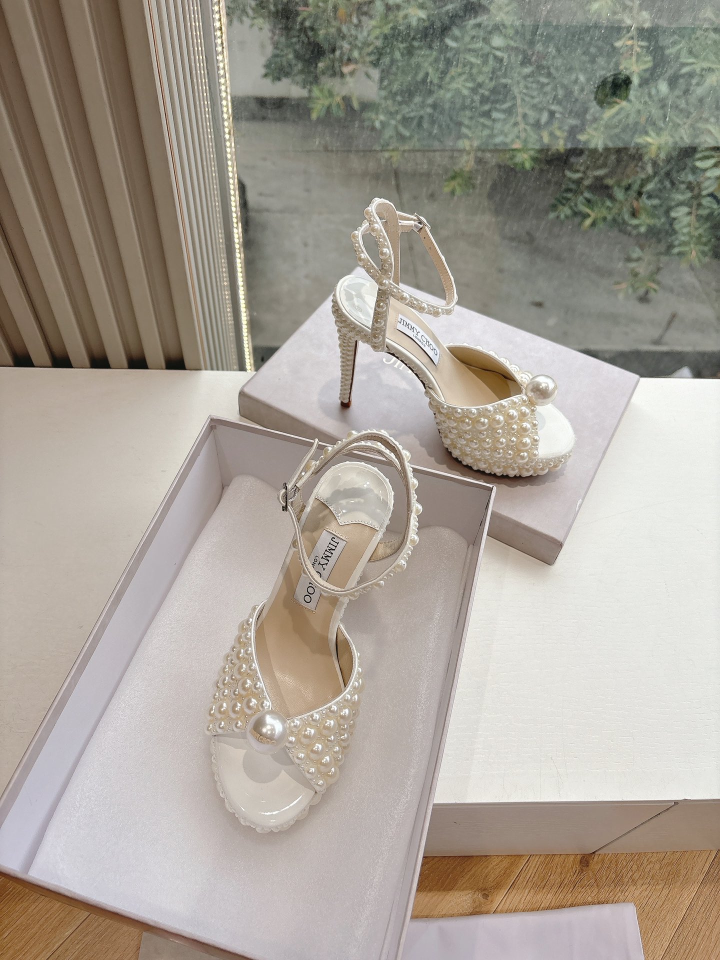 Jimmy Choo 지미추 구두 가보시 펄 힐 웨딩 슈즈 신발