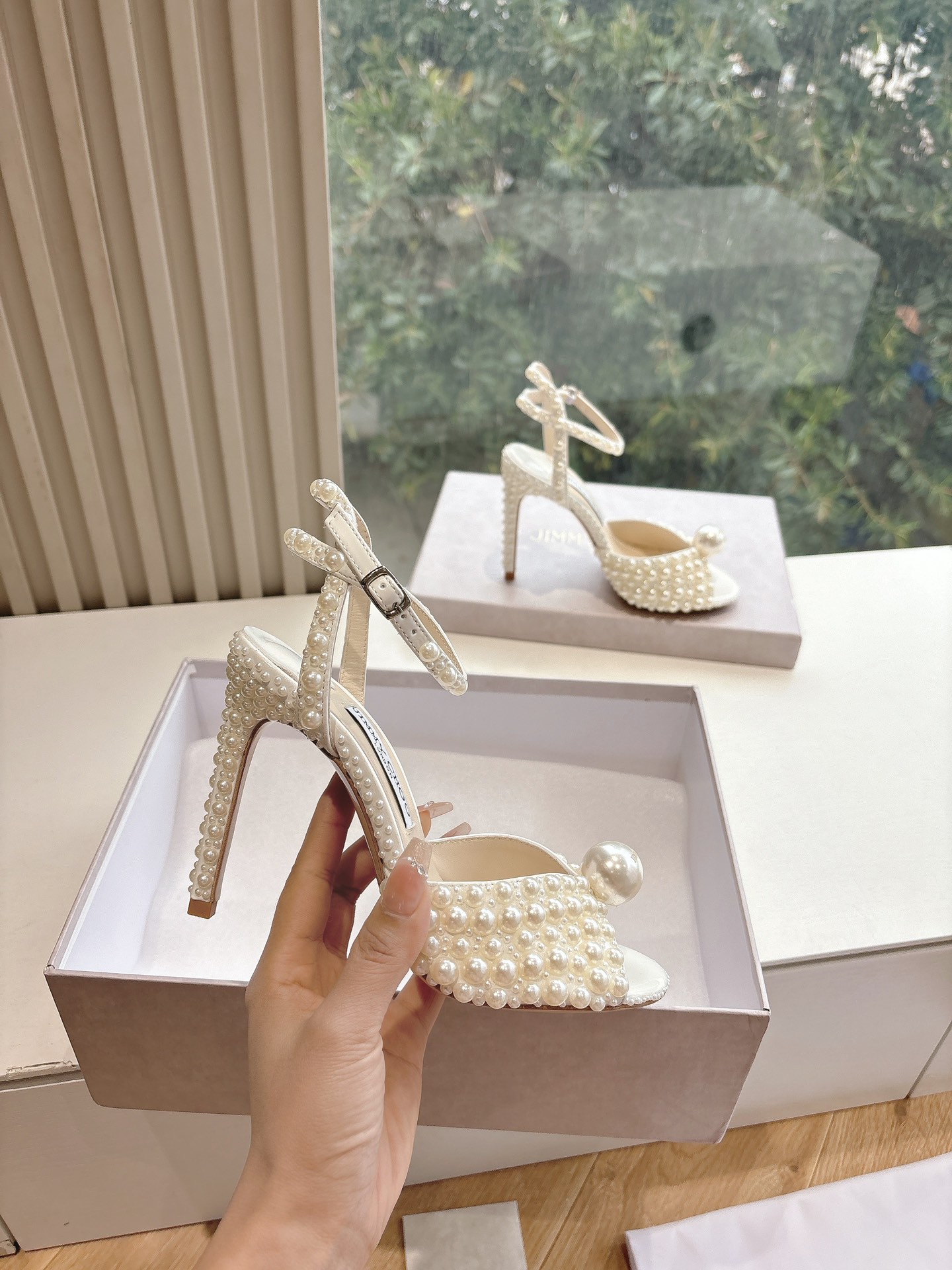 Jimmy Choo 지미추 구두 가보시 펄 힐 웨딩 슈즈 신발