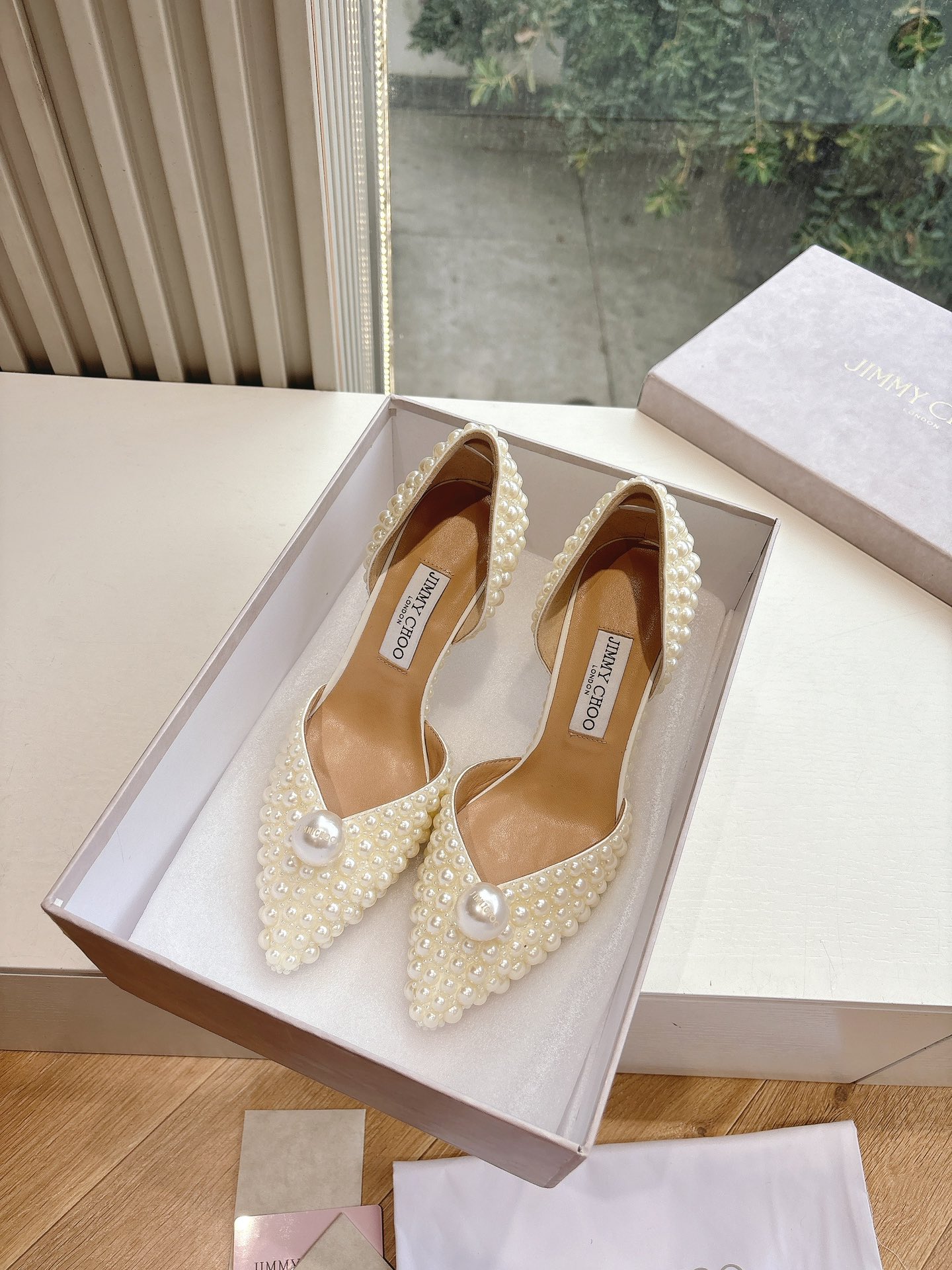 Jimmy Choo 지미추 구두 가보시 펄 힐 웨딩 슈즈 신발