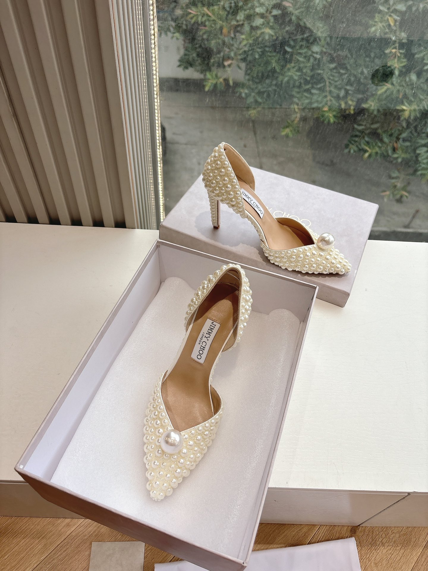 Jimmy Choo 지미추 구두 가보시 펄 힐 웨딩 슈즈 신발