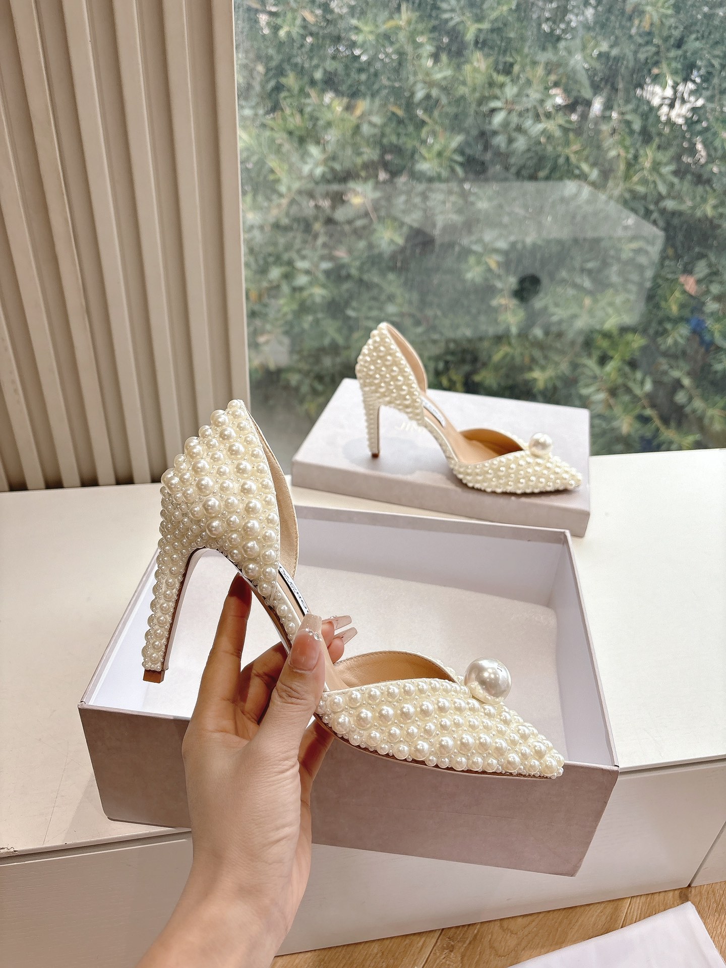 Jimmy Choo 지미추 구두 가보시 펄 힐 웨딩 슈즈 신발