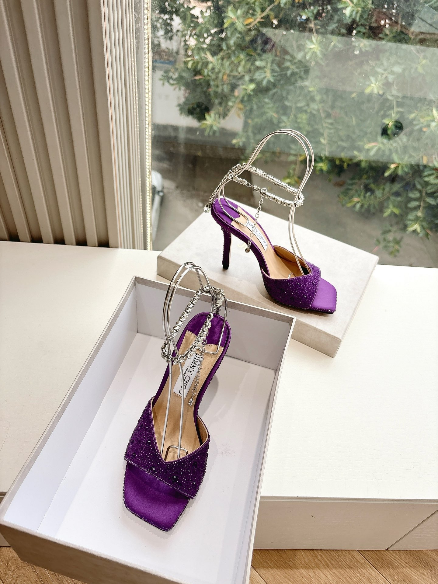 Jimmy Choo 지미추 오픈 토 힐 샌들 구두 신발