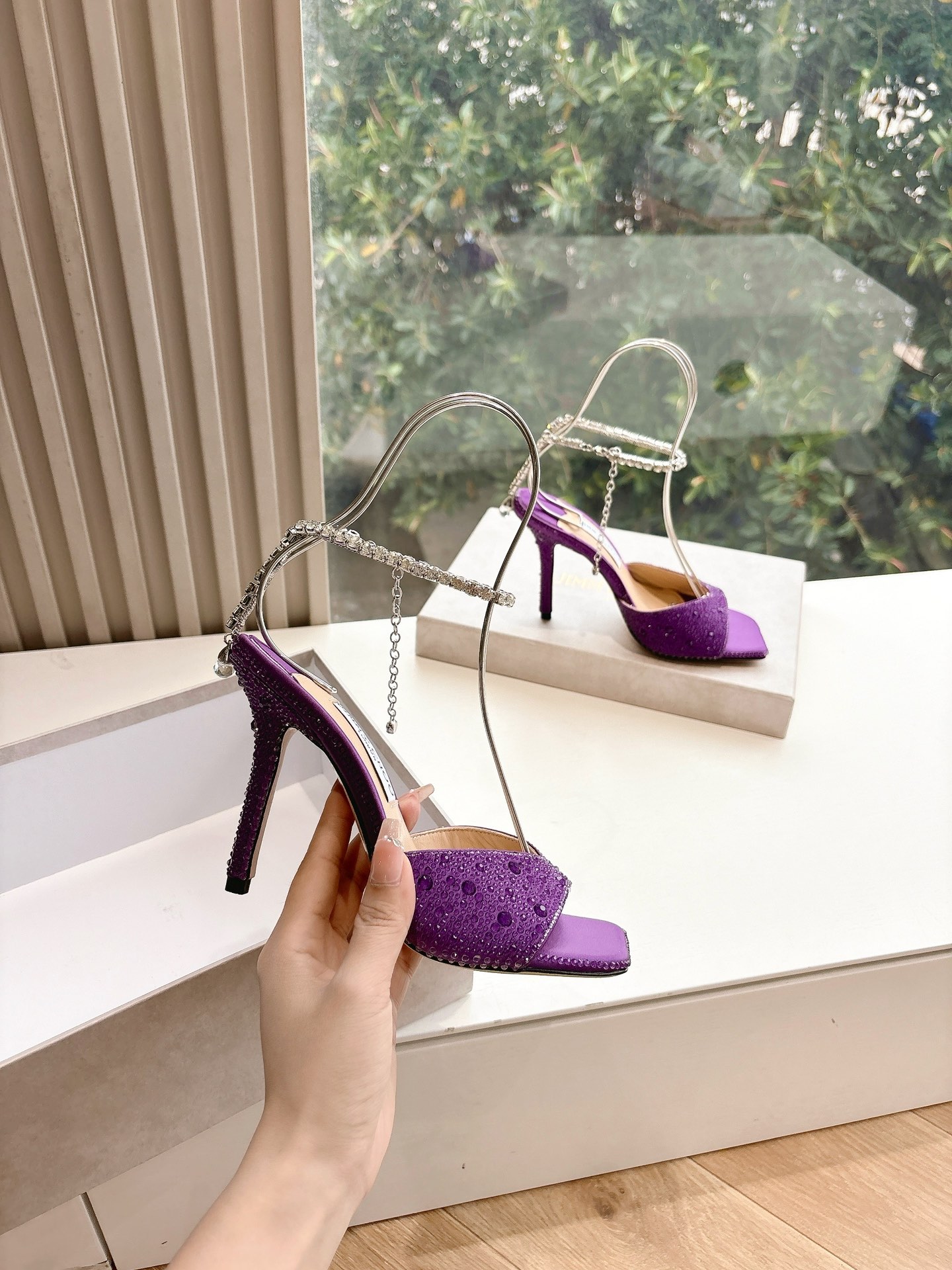 Jimmy Choo 지미추 오픈 토 힐 샌들 구두 신발