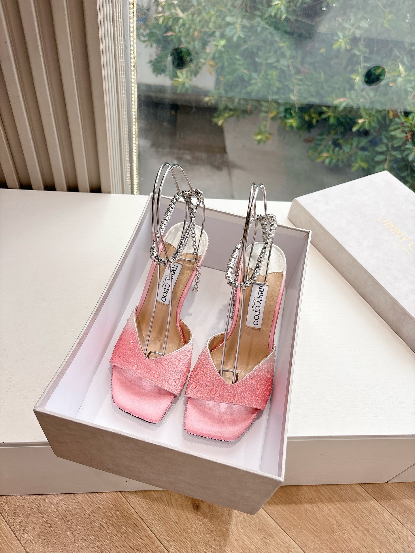 Jimmy Choo 지미추 오픈 토 힐 샌들 구두 신발