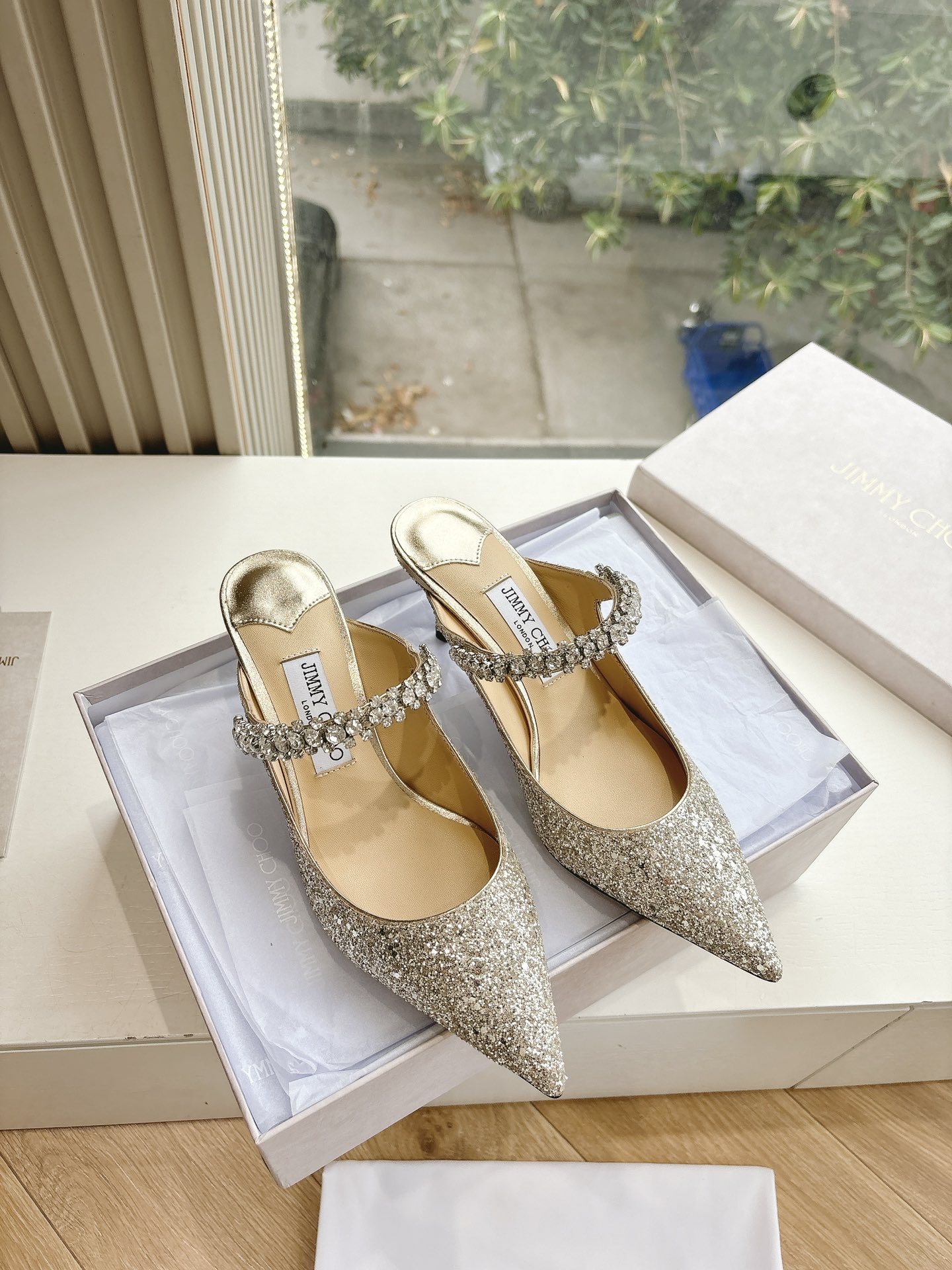 Jimmy Choo 지미추 구두 큐빅 힐 신발