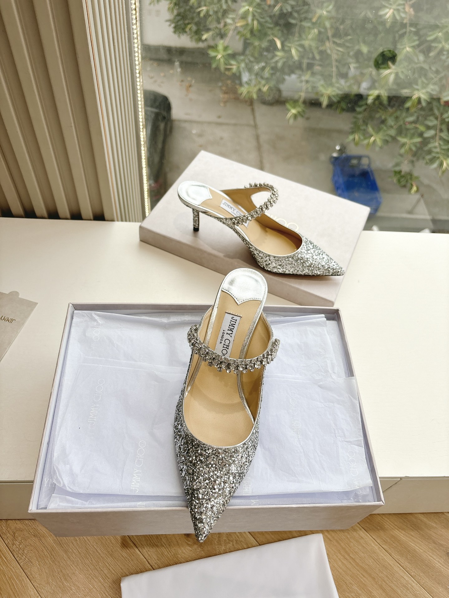 Jimmy Choo 지미추 구두 큐빅 힐 신발