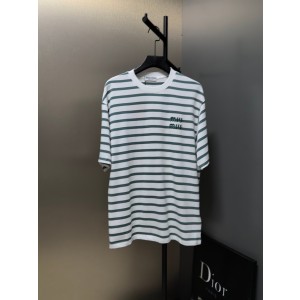 miumiu 미우미우 스트라이프 반팔 티셔츠 의류