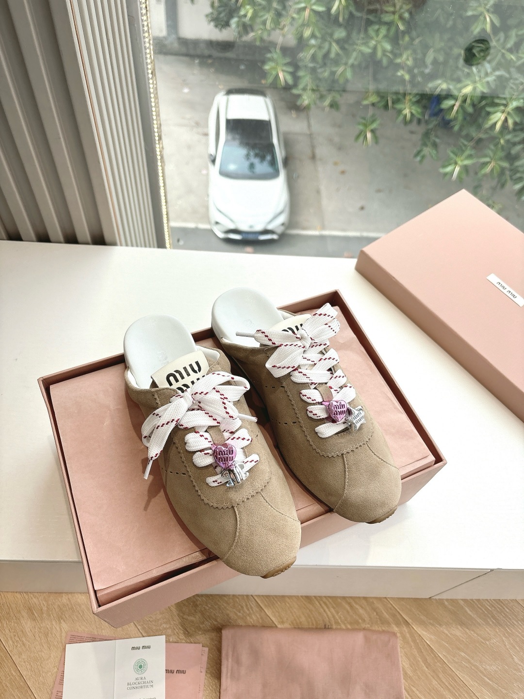 miumiu 미우미우 뮬 스니커즈 반슬리퍼 신발