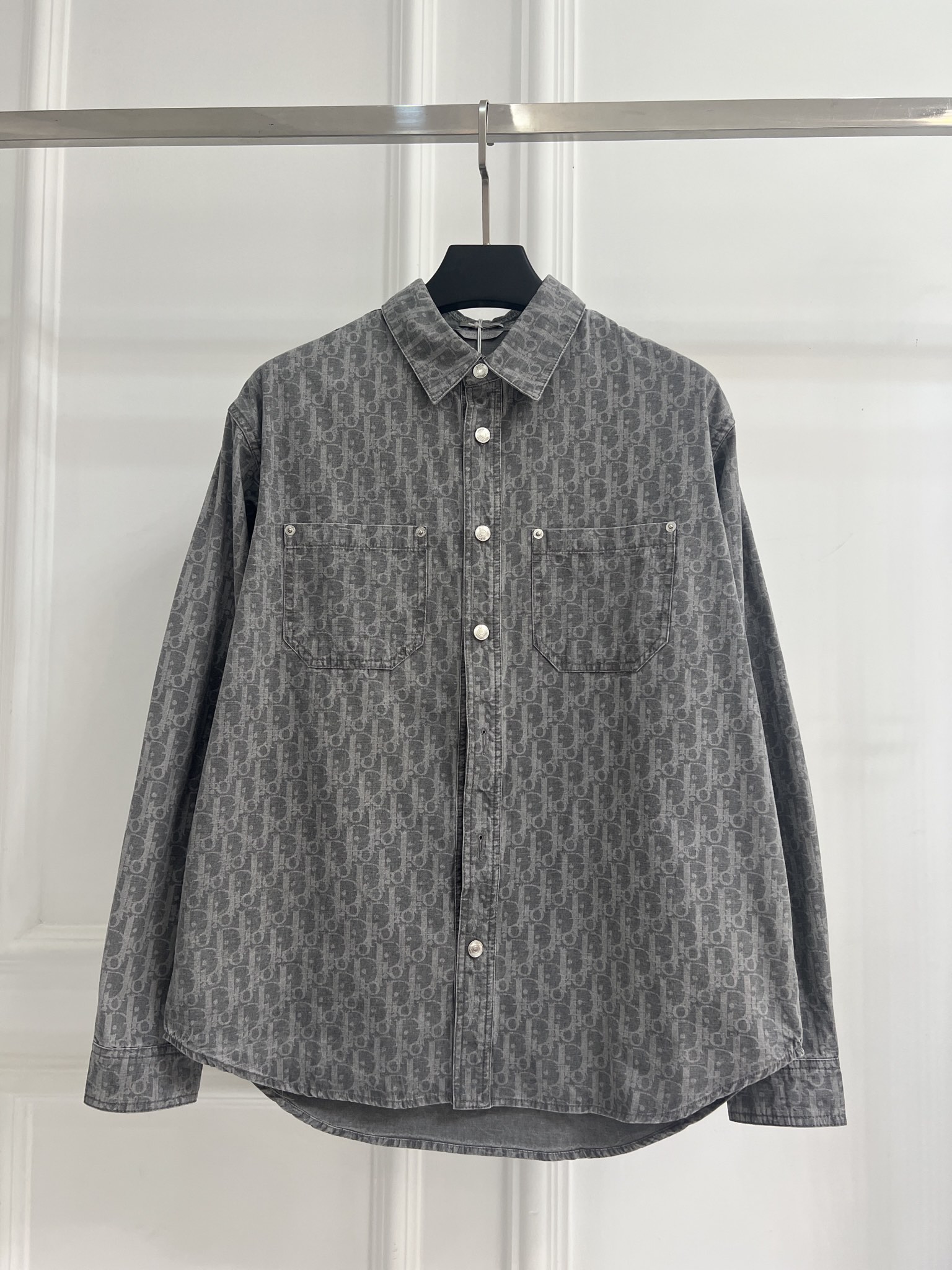 Dior CD 디올 그레이 코튼 데님 셔츠 의류