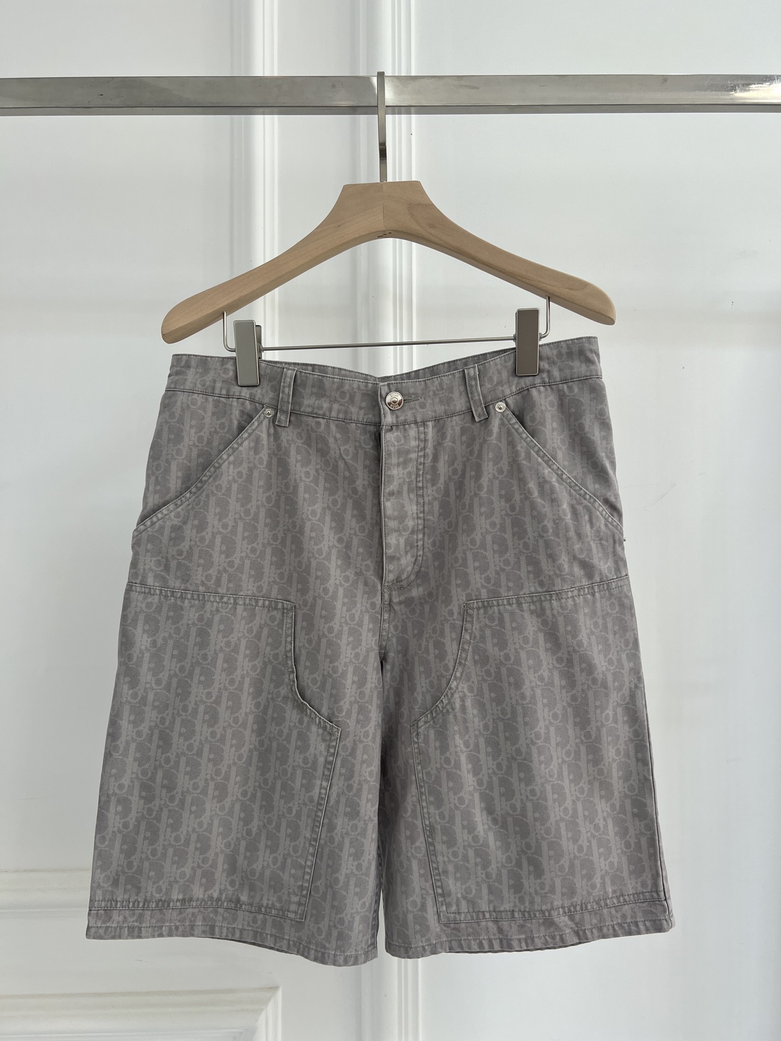 Dior CD 디올 그레이 코튼 데님 반바지 팬츠 의류