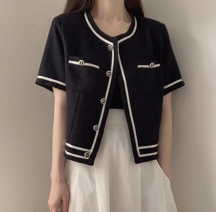 2025 여름 여성 린넨 반팔 자켓