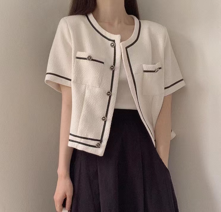 2025 여름 여성 린넨 반팔 자켓