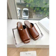 The Row 더 로우 미니멀 슬링백 통굽 샌들 슬리퍼 신발