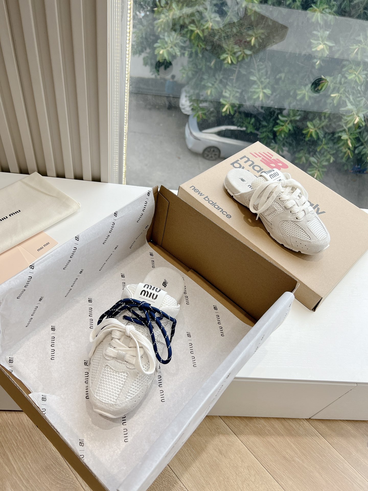 MiuMiu 미우미우 레이스업 로퍼 뮬 신발