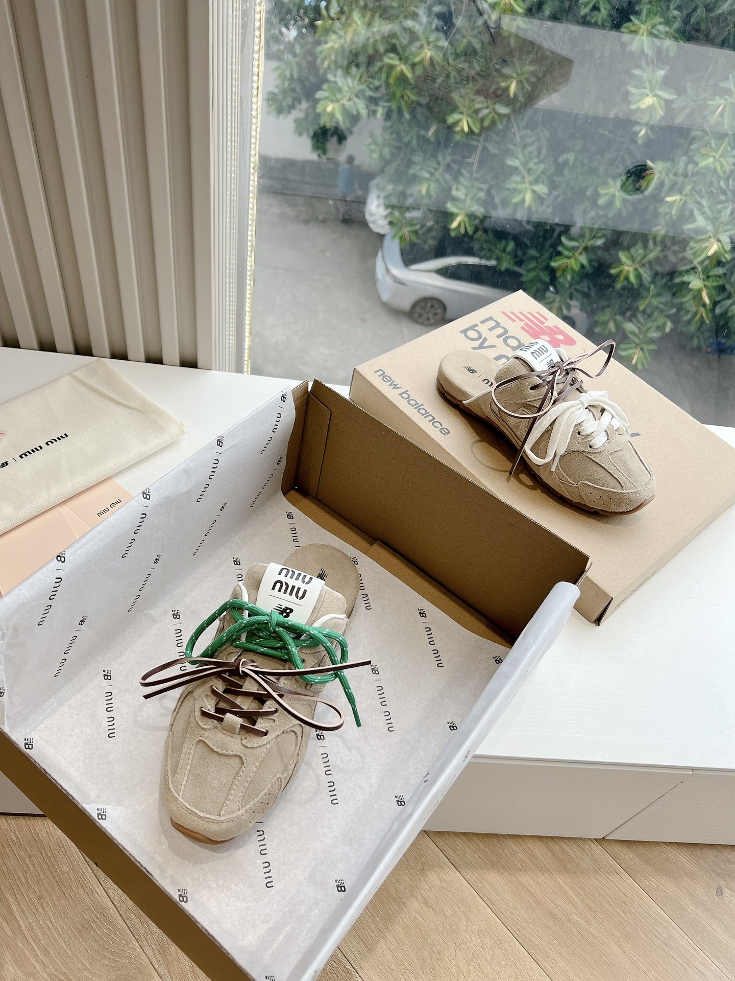 MiuMiu 미우미우 레이스업 로퍼 뮬 신발