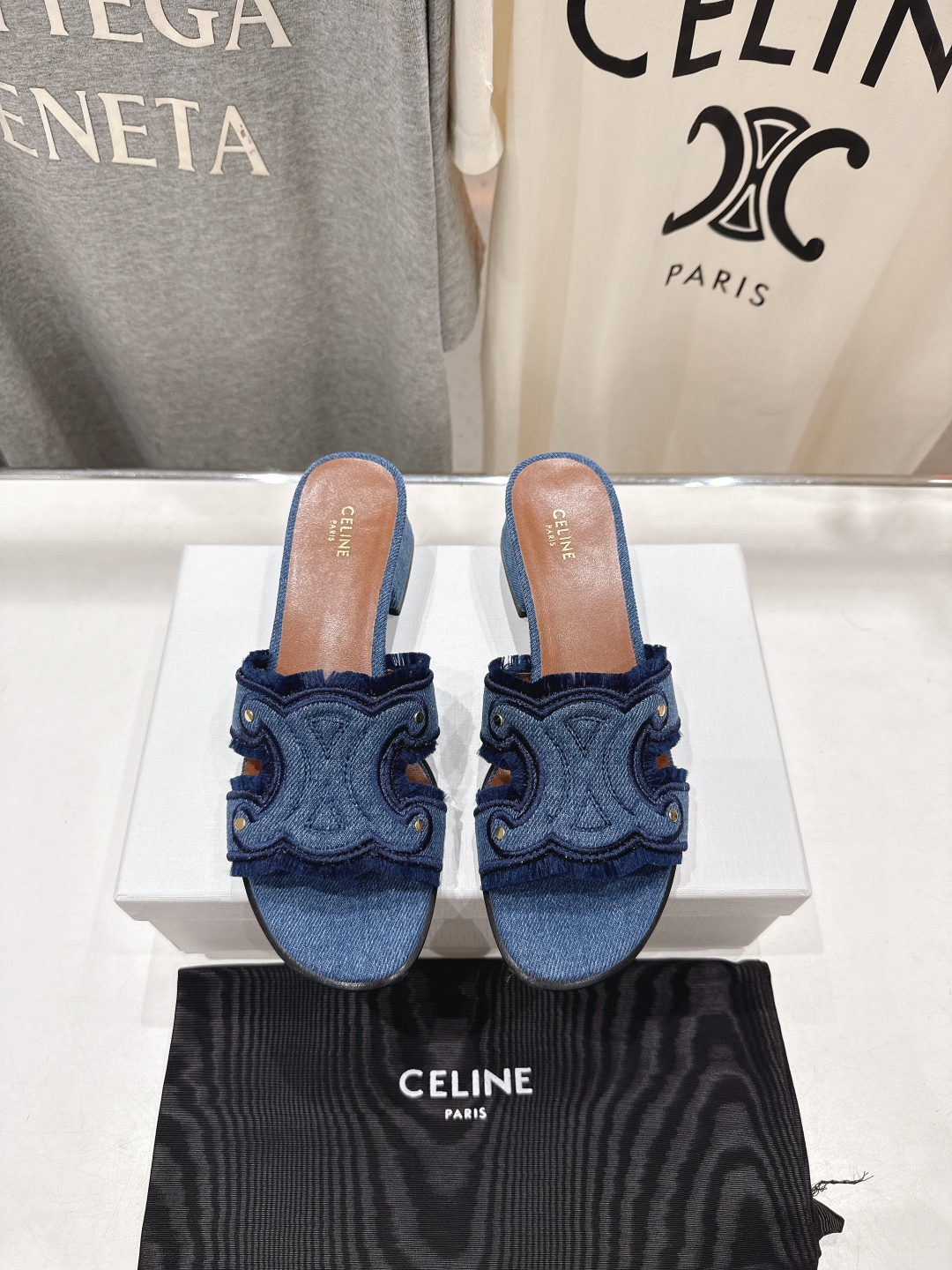 Celine 셀린느 힐 통굽 샌들 슬리퍼 신발