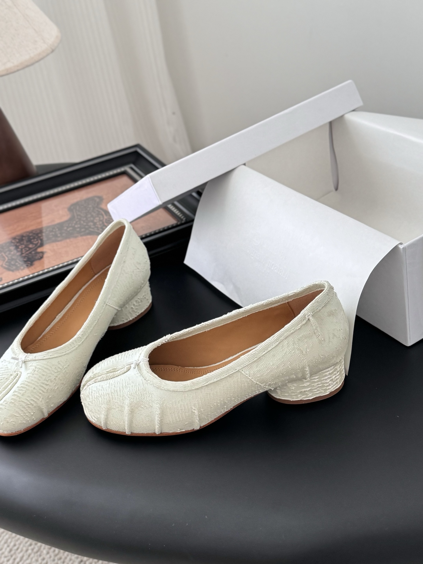 Maison Margiela MM6 메종 마르지엘라 통굽 미들힐 구두 신발