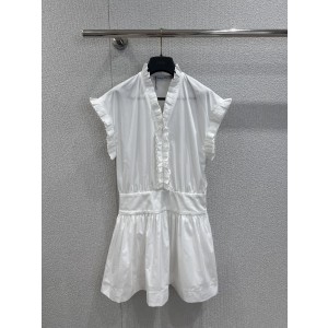 Dior CD 디올 프렌치 러플 민소매 원피스 의류