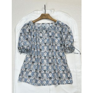 Loro piana LP 로로피아나 실크 프린트 블라우스 셔츠 의류