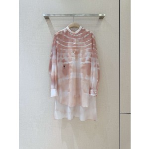 Dior CD 디올 긴팔 셔츠 + 하프 스커트 상의 하의 세트 의류