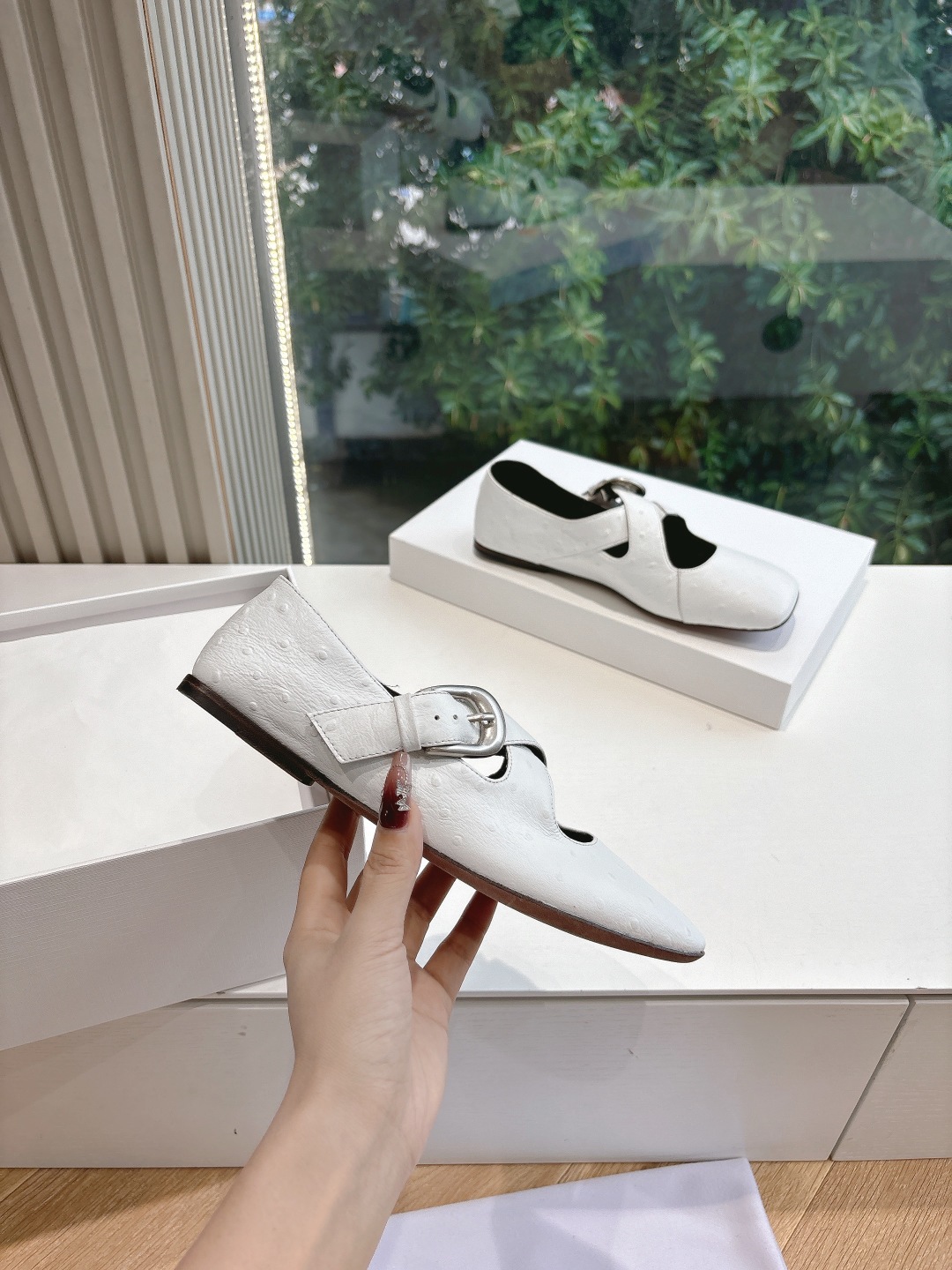 The Row 더 로우 가죽 플랫 로퍼 신발