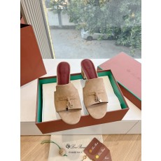Loro Piana LP 로로피아나 통굽 태슬 플랫 슬리퍼 샌들 신발