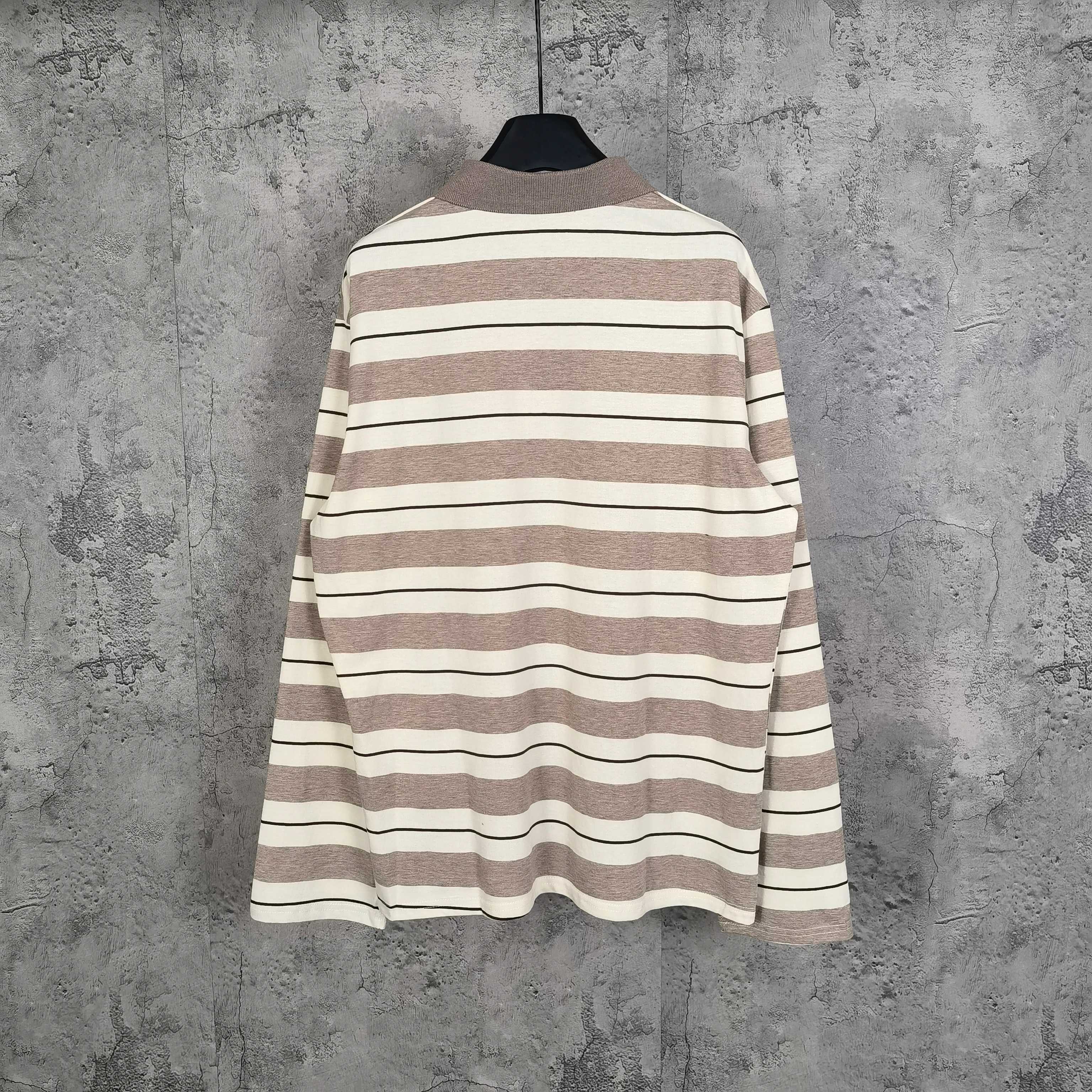 MiuMiu 미우미우 스트라이프 카키 폴로 긴팔 티셔츠 의류