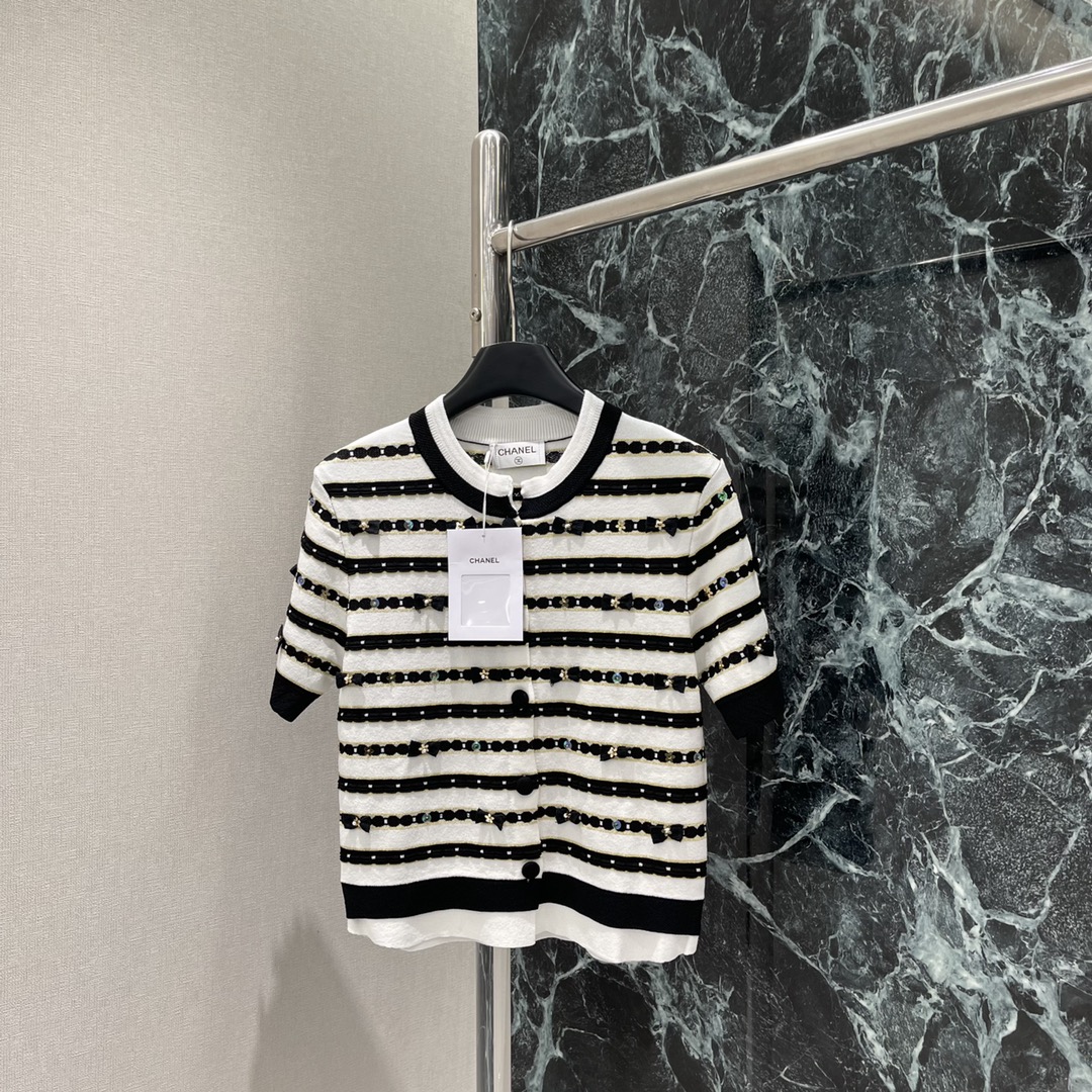 Chanel 샤넬 반팔 니트 탑 상의 의류