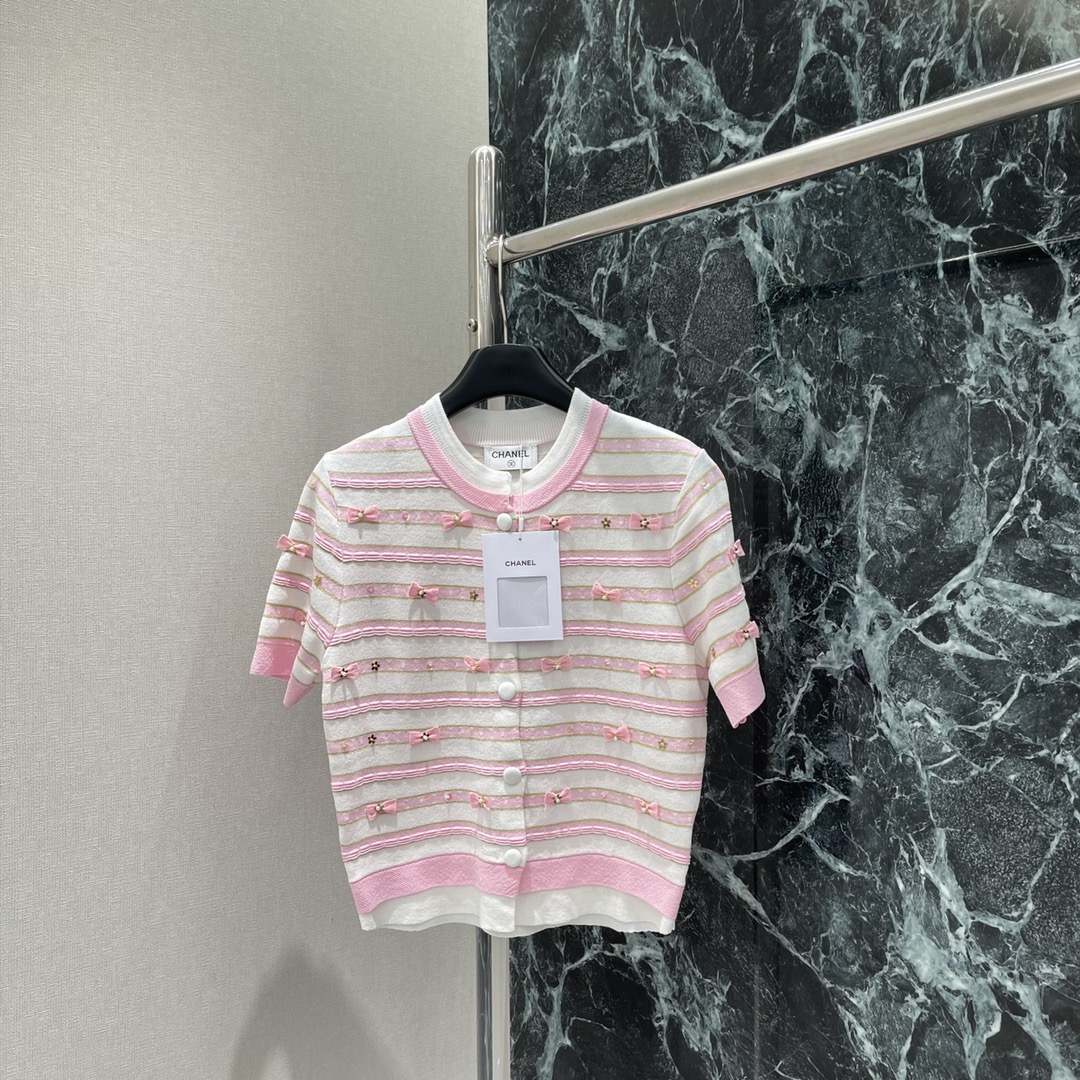 Chanel 샤넬 반팔 니트 탑 상의 의류