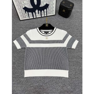 Chanel 샤넬 반팔 니트 탑 상의 의류