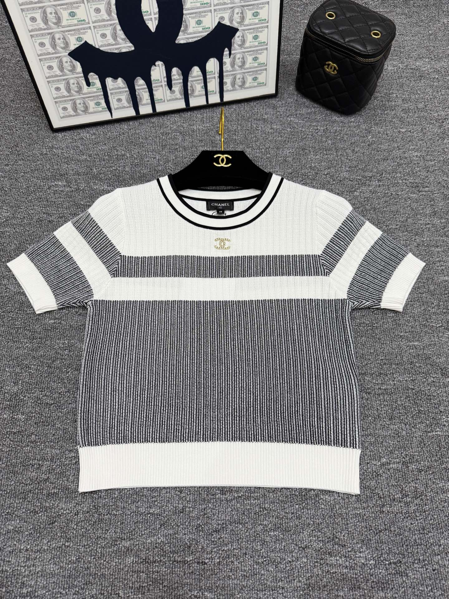 Chanel 샤넬 반팔 니트 탑 상의 의류