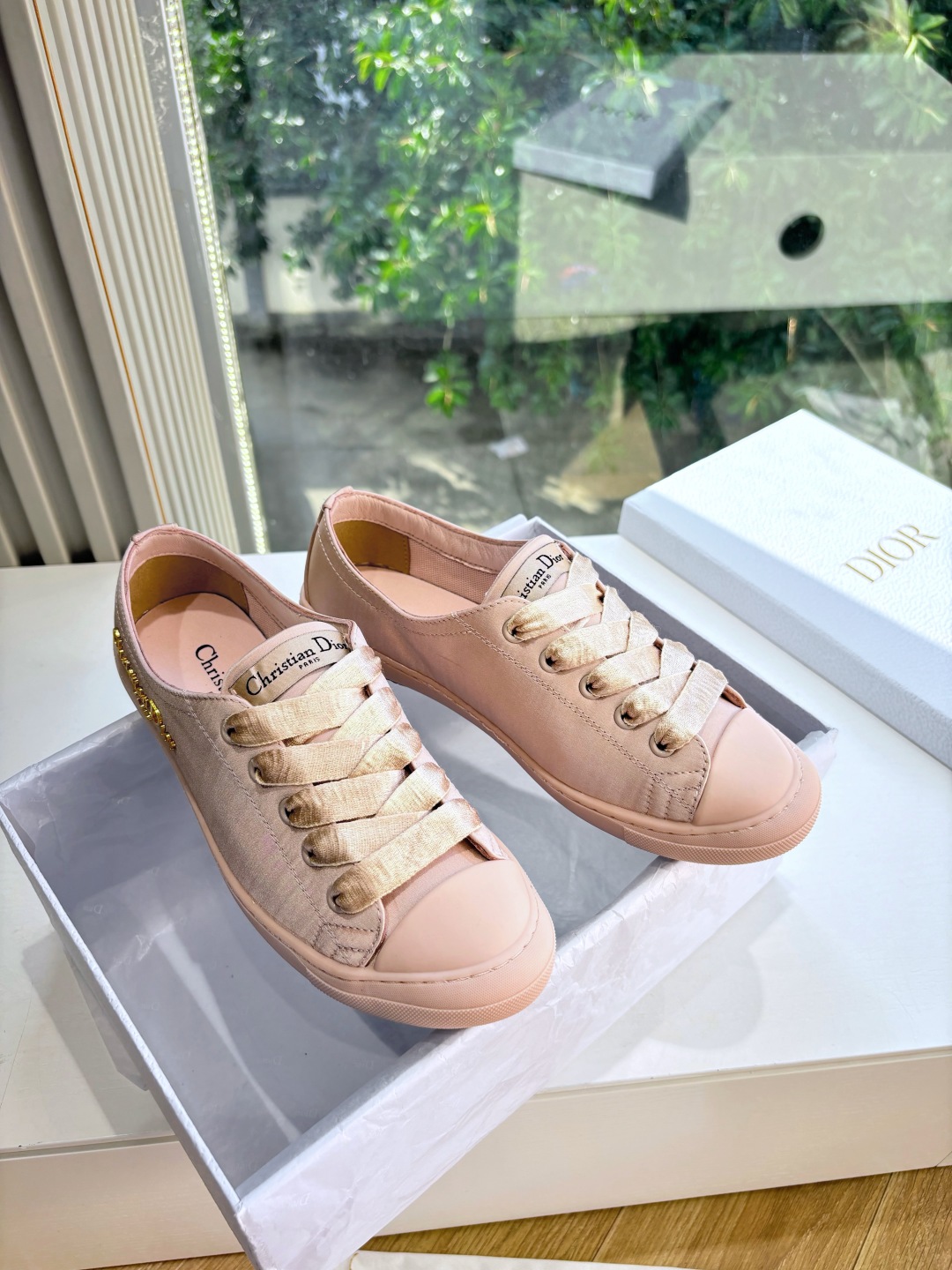 Dior CD Lucky 디올 새틴 스니커즈 운동화 신발