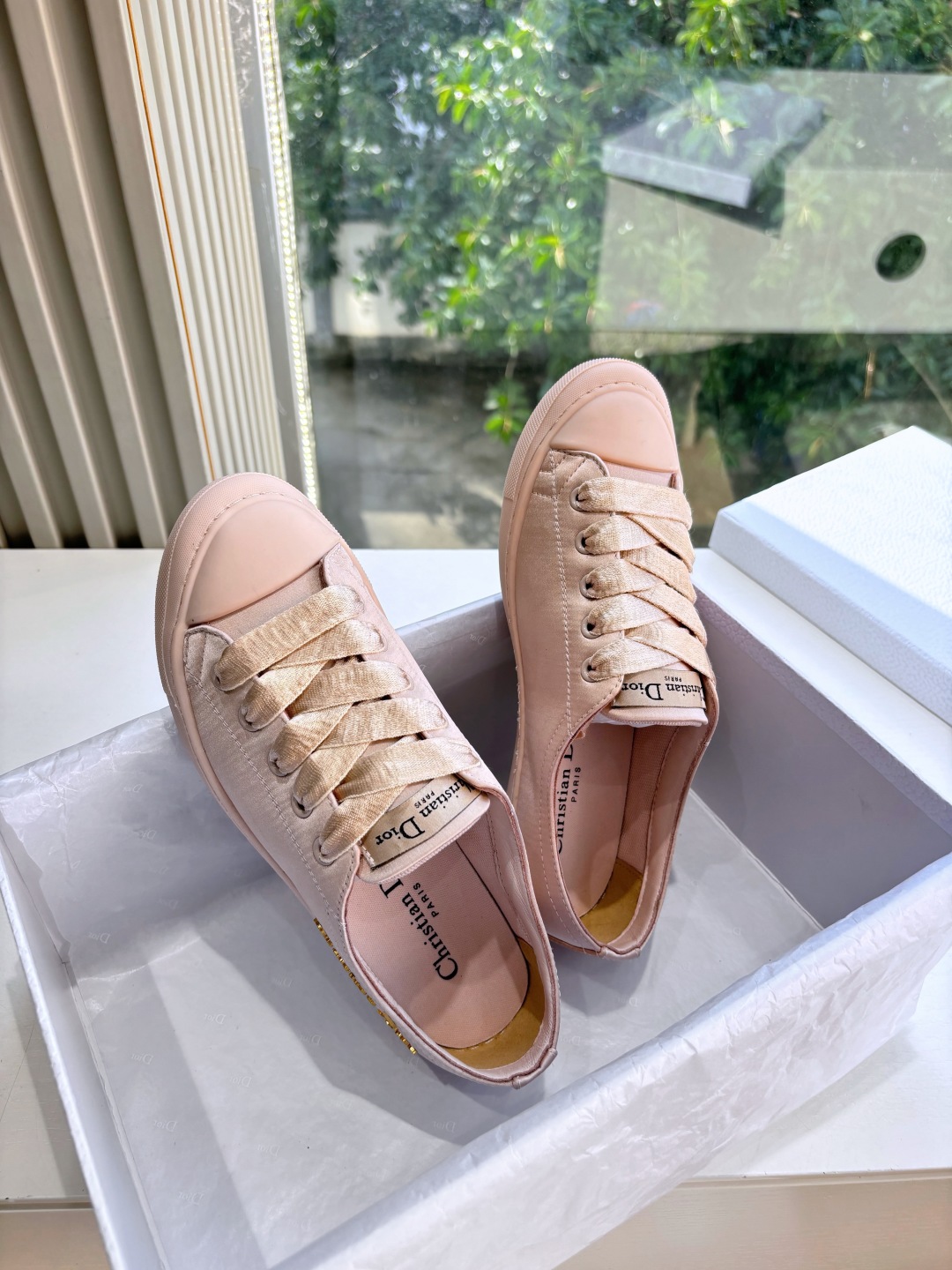 Dior CD Lucky 디올 새틴 스니커즈 운동화 신발