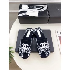 CHANEL 샤넬 더블C 로고 플랫폼 슬리퍼 샌들 신발