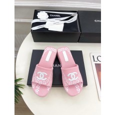 CHANEL 샤넬 더블C 로고 플랫폼 슬리퍼 샌들 신발