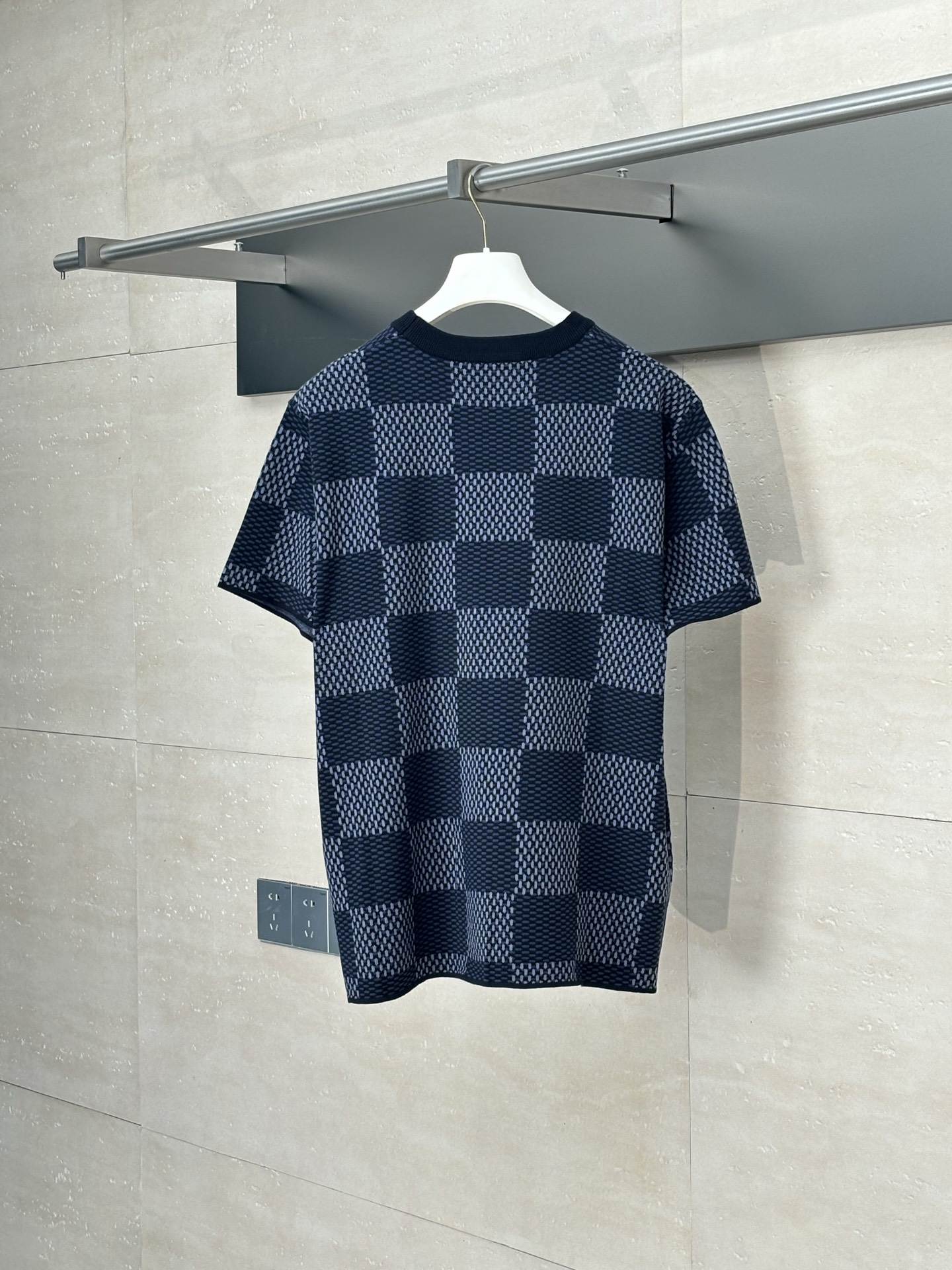 LV 루이비통 체크 큐빅 니트 반팔 티셔츠 의류