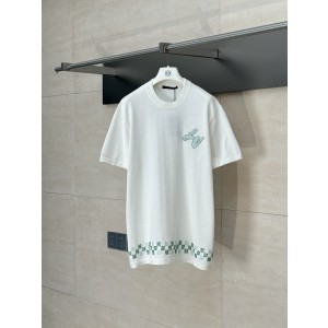 LV 루이비통 비즈 장식 라운드넥 반팔 티셔츠 의류