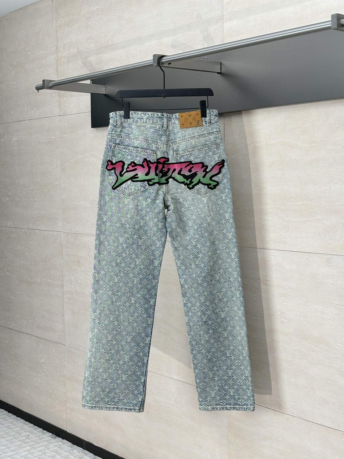 LV 루이비통 플레임 자카드 데님 팬츠 청바지 의류