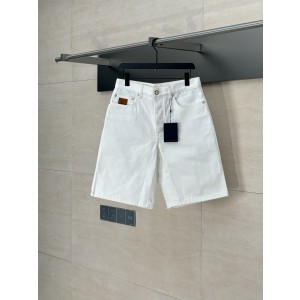 LV 루이비통 빅 로고 자수 데님 숏 팬츠 5부 팬츠 반바지 의류