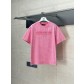 LV 루이비통 핑크 자수 라운드넥 반팔 티셔츠 의류