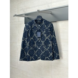 LV 루이비통 뱀피 패턴 자카드 싱글 버튼 데님 자켓 의류