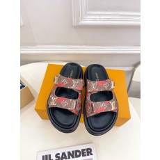 LV 루이비통 더블 스트랩 벨크로 슬리퍼 샌들 신발