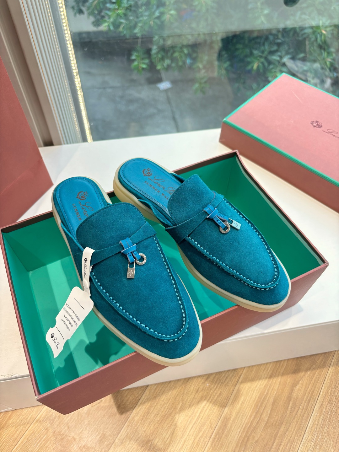 Loro Piana 로로피아나 가죽 뮬 로퍼 신발