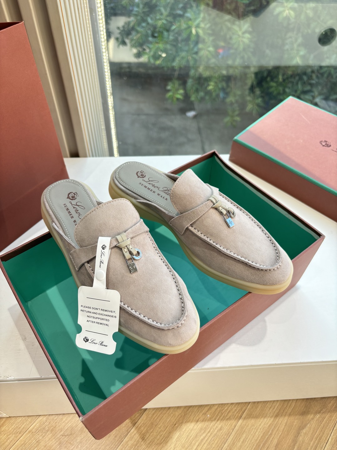 Loro Piana 로로피아나 가죽 뮬 로퍼 신발