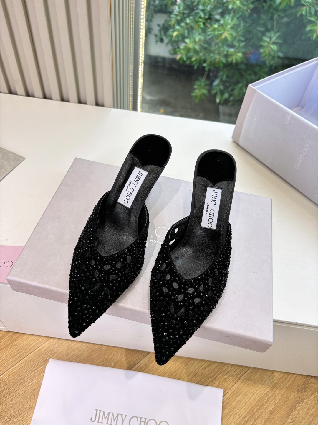 Jimmy Choo 지미추 플라워 굽 샌들 신발