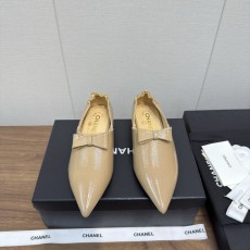 CHANEL 샤넬 리본 포인트 메리제인 플랫 슈즈 신발