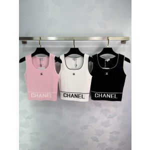Chanel 샤넬 니트 민소매 탑 상의 의류