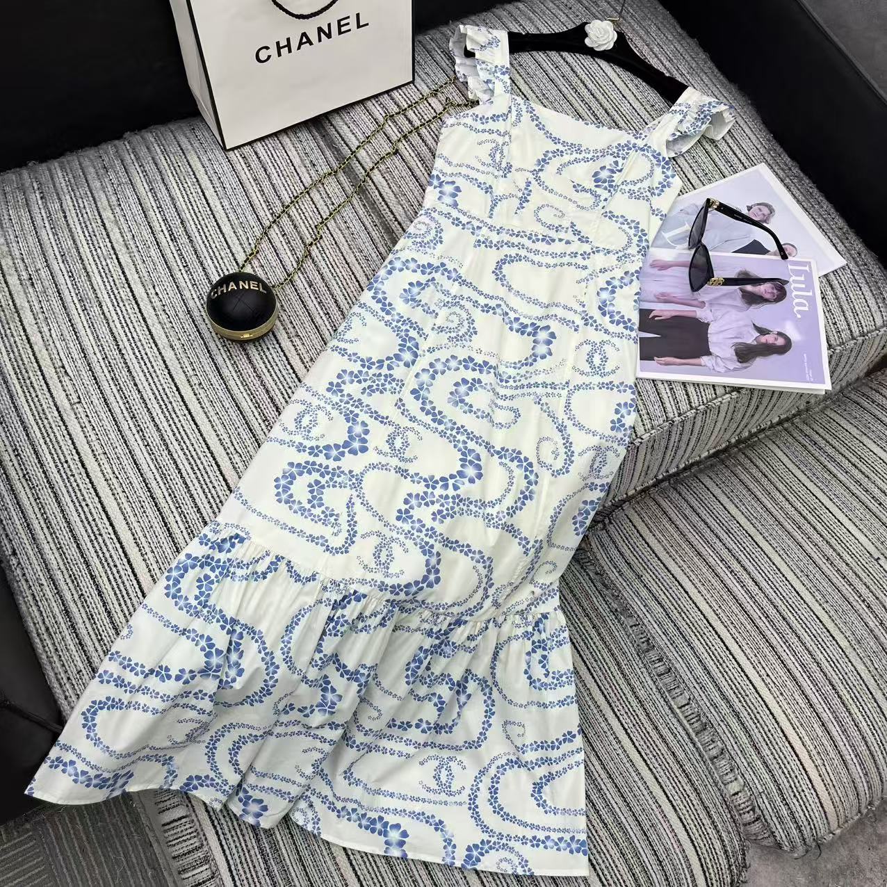 Chanel 샤넬 프린팅 슬리브리스 원피스 의류